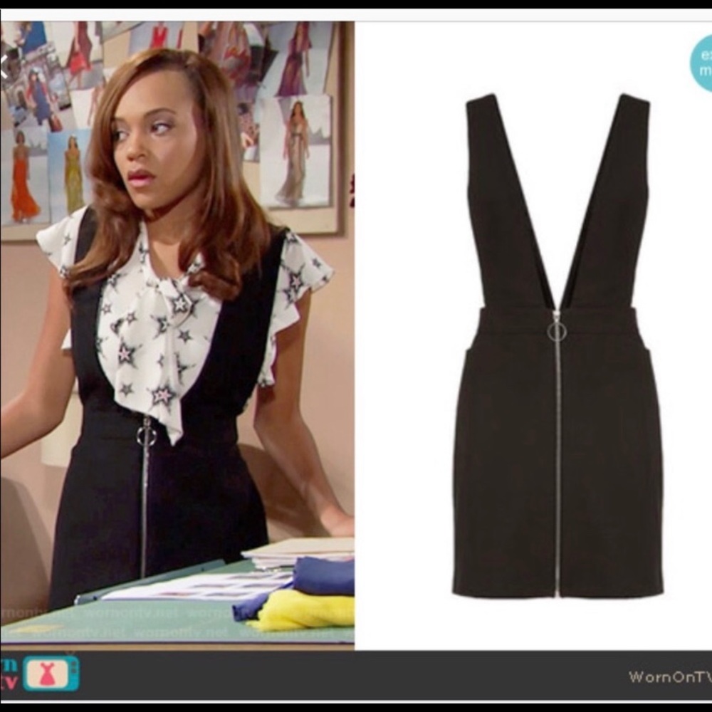Maje « Russell » Black Pinafore Dress Size 38